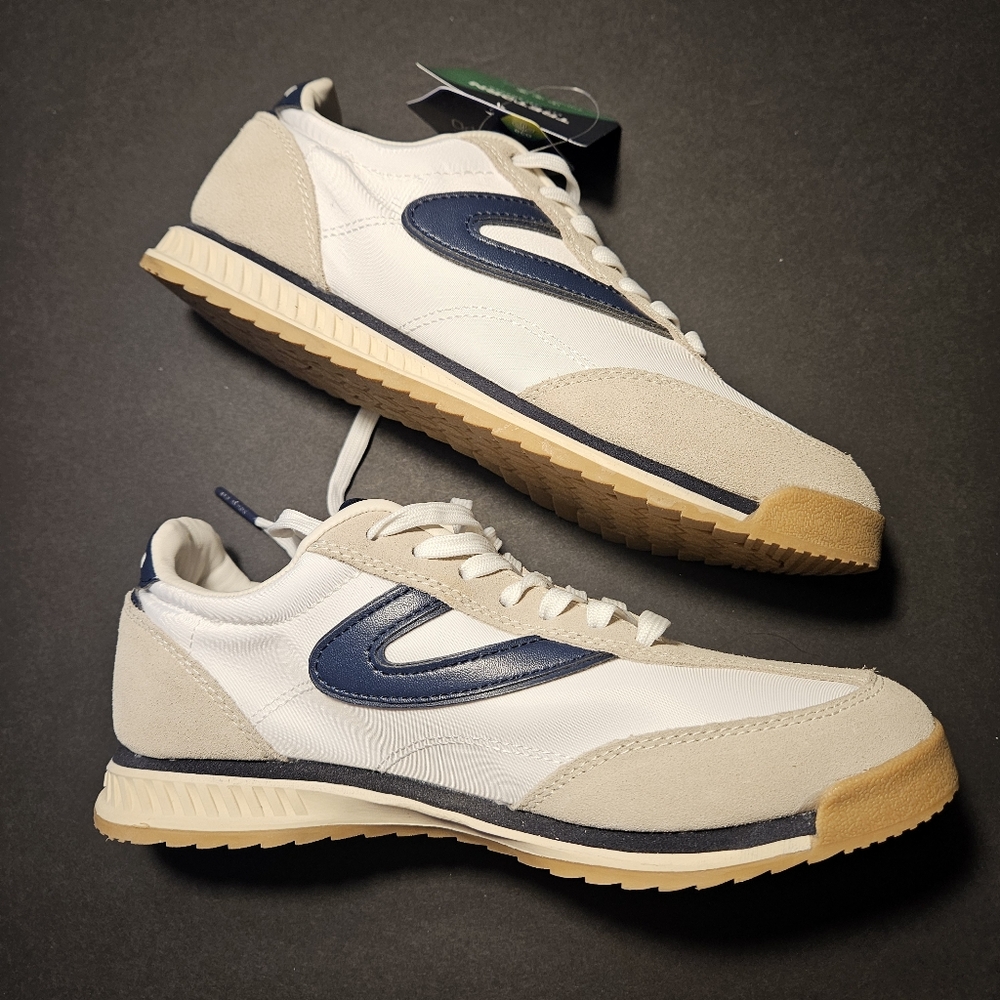 Tretorn Rawlins Sneaker Made In Sweden Navy Creme White Tennis Shoe - Picture 2 of 14
